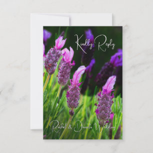 Lavender, Love & Devotion, Wedding, RSVP Thank You Card
