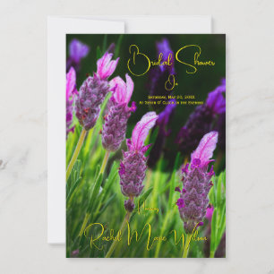 Lavender, Love & Devotion Yellow, Bridal Shower, Invitation