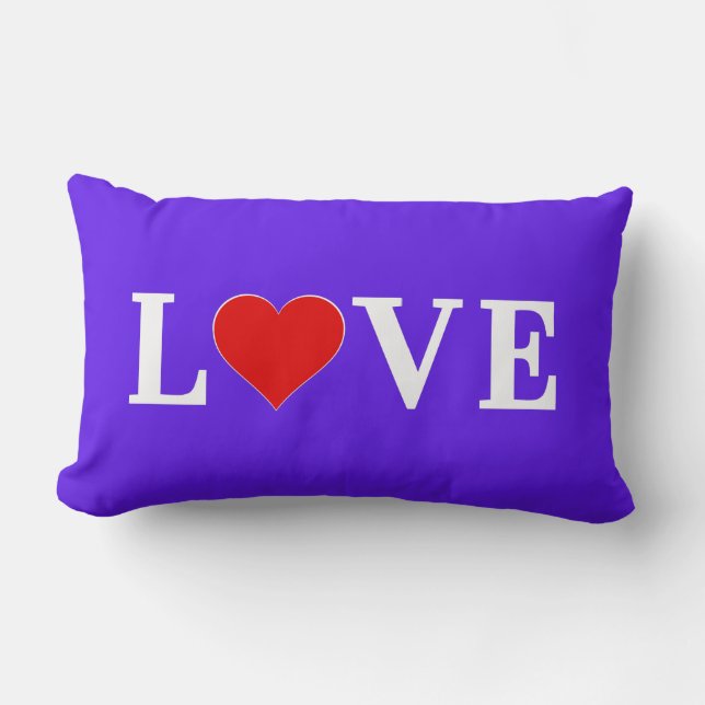 Lavender LOVE Elegant Stylish Lumbar Cushion (Front)