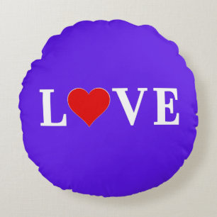 Lavender LOVE Elegant Stylish Round Cushion