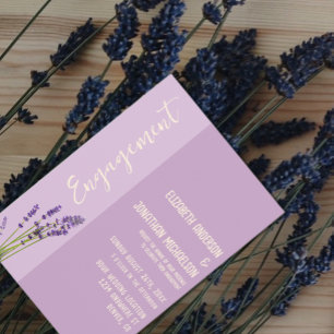 Lavender Love Engagement Party Invitation