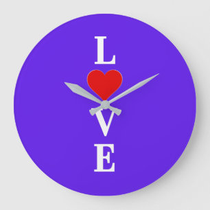 Lavender LOVE Large Clock