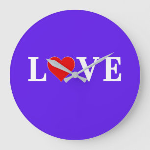 Lavender LOVE Modern Chic Elegant Large Clock