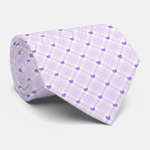 Lavender Love Plaid Tie
