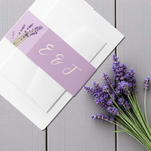 Lavender Love Wedding Invitation Belly Band (Creator Uploaded)