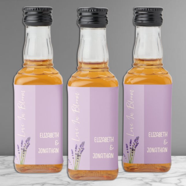 Lavender Love Wedding Liquor Bottle Label (Creator Uploaded)