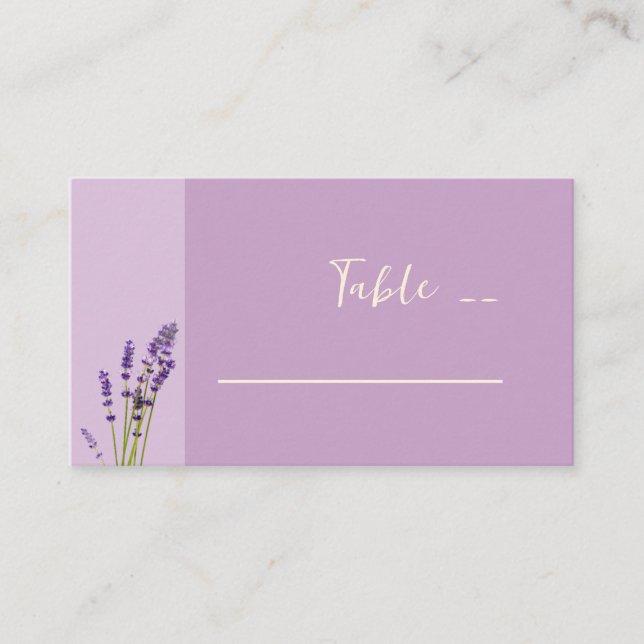 Lavender Love Wedding Place Card (Front)