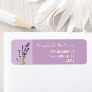 Lavender Love Wedding Return Address Label