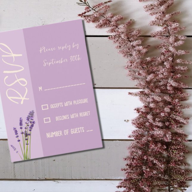Lavender Love Wedding RSVP Card (Creator Uploaded)