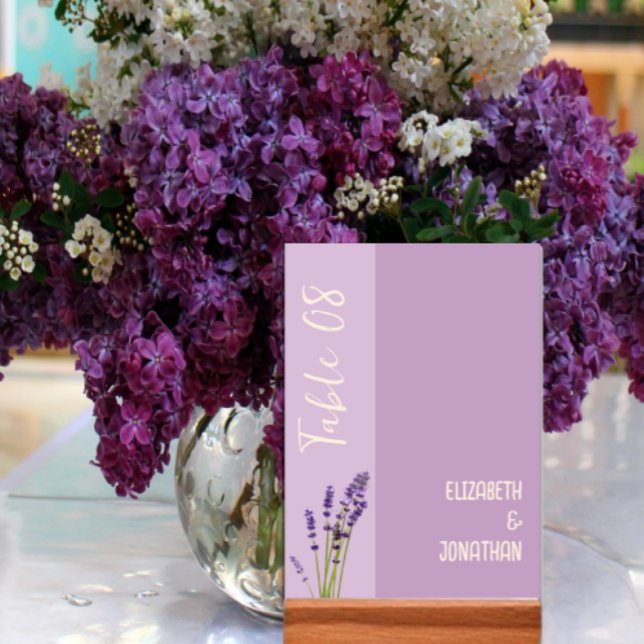 Lavender Love Wedding Table Number (Creator Uploaded)