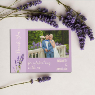 Lavender Love Wedding Thank You Card