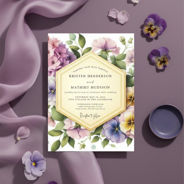 Lavender Lush Bloom Wedding Invitation (Creator Uploaded)