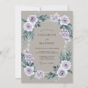 Lavender Lush Meadow Wedding Invitation