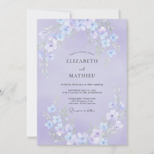 Lavender Lyrical Spring Wedding Invitation