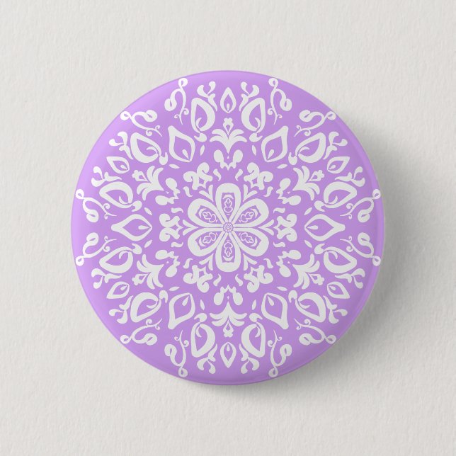 Lavender Mandala 6 Cm Round Badge (Front)