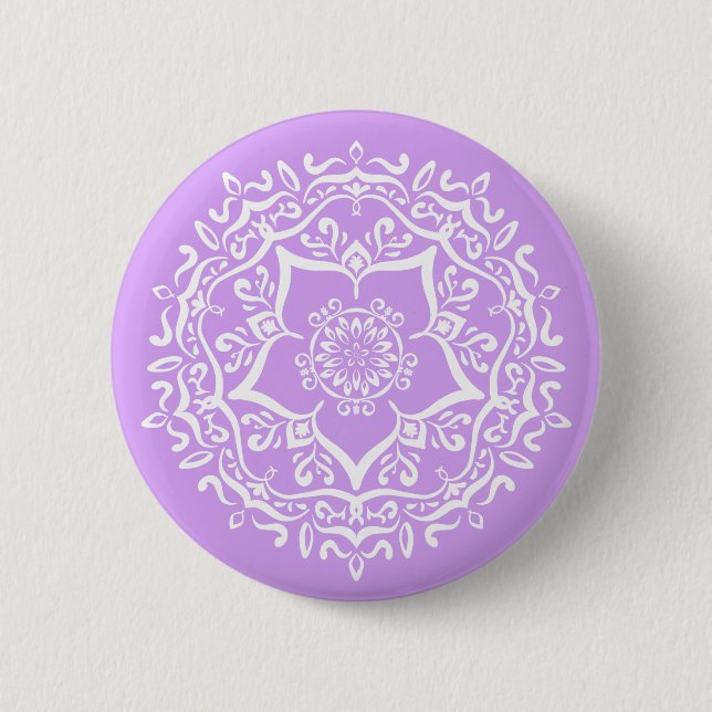 Lavender Mandala 6 Cm Round Badge (Front)