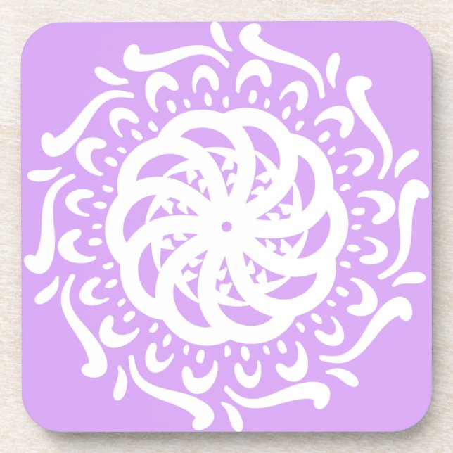 Lavender Mandala Coaster (Front)