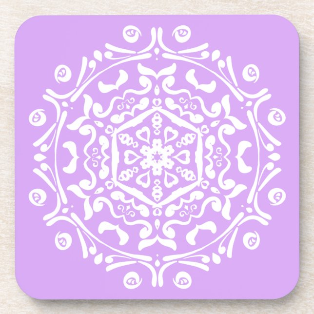 Lavender Mandala Coaster (Front)