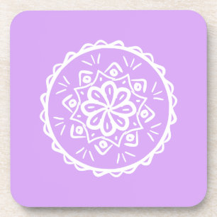 Lavender Mandala Coaster