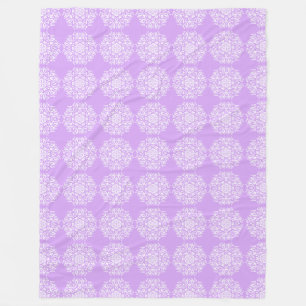 Lavender Mandala Fleece Blanket