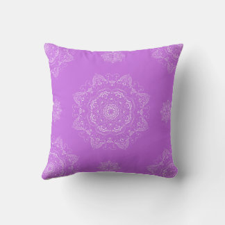 Lavender Mandala Medallion Pattern Cushion