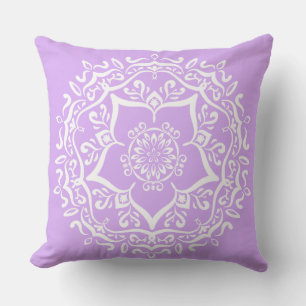 Lavender Mandala Outdoor Cushion