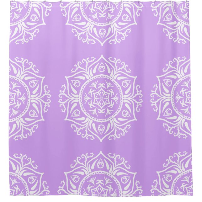 Lavender Mandala Shower Curtain (Front)