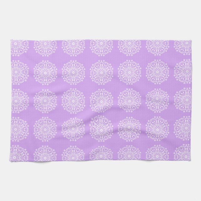 Lavender Mandala Tea Towel (Horizontal)