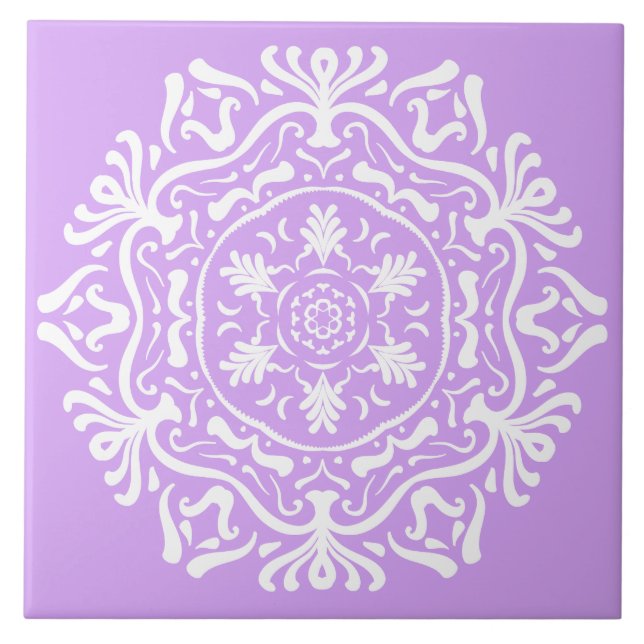 Lavender Mandala Tile (Front)