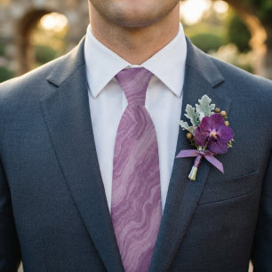 Lavender Marble Wave Tie