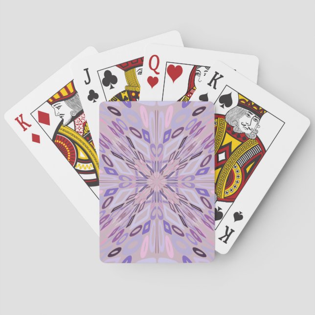 Lavender Mauve Pink Purple Geometric Abstract Art  Playing Cards (Back)