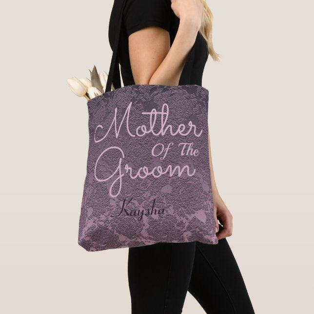 Lavender Mauve Purple Wedding Mother Of The Groom Tote Bag (Close Up)