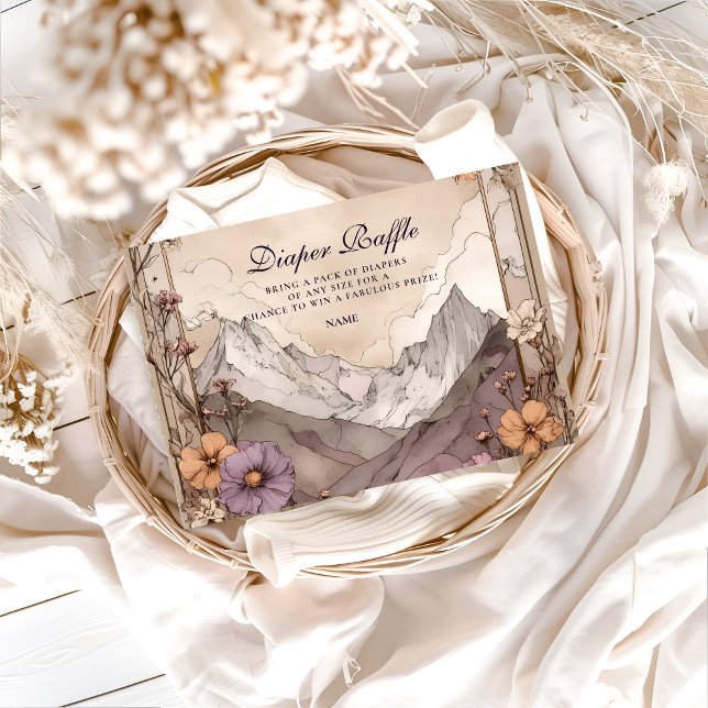 Lavender Meadow Peaks Diapper Raffle  Enclosure Card (Creator Uploaded)