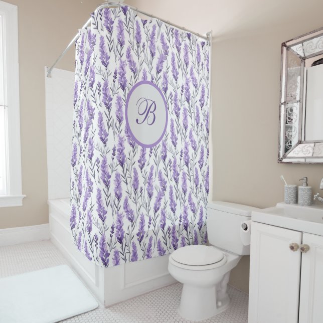 Lavender Meadows Shower Curtain (In Situ)