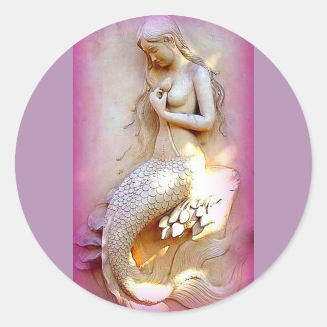 lavender mermaid sticker (Front)
