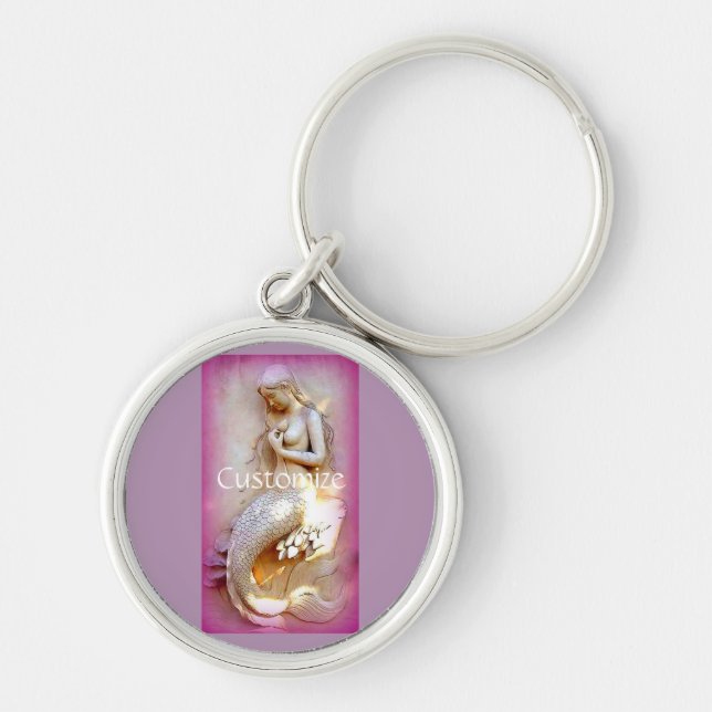 Lavender mermaid Thunder_Cove Key Ring (Front)