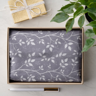 Lavender Minimalist Botanical Woven Branches Tissue Paper