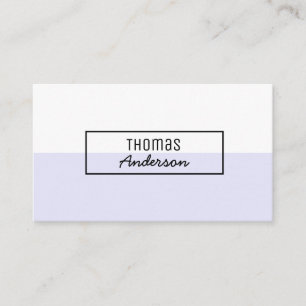 Lavender Minimalist Modern Professional Simple Business Card