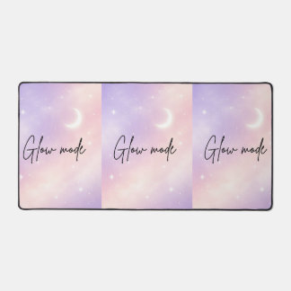 Lavender mist and blush aura AI art Desk Mat