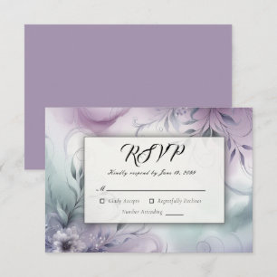 Lavender Mist and Watercolor Whispers RSVP Card