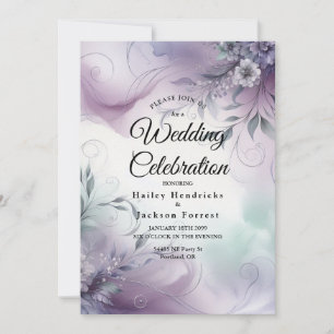 Lavender Mist and Watercolor Whispers Wedding Invitation