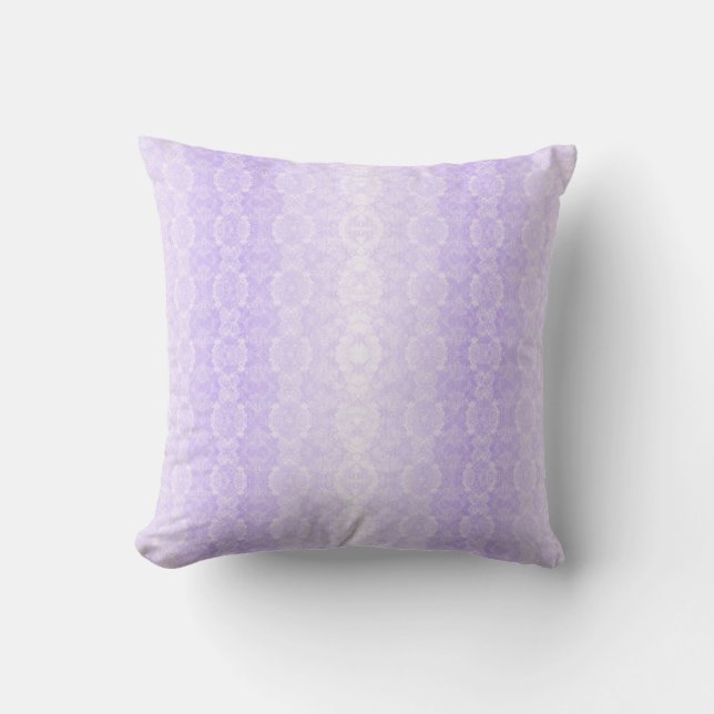 Lavender Mist Damask Cushion (Front)