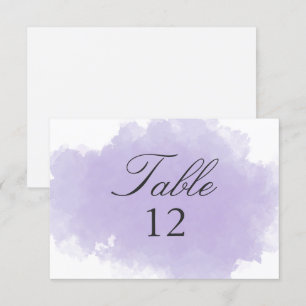 Lavender Mist Table Number Card