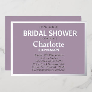 Lavender Modern  Classic Bridal Shower 