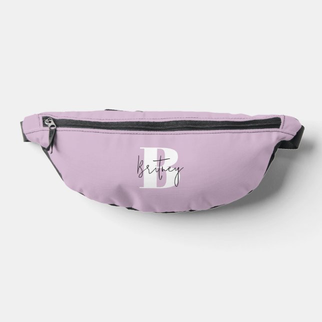 Lavender Modern Minimalist Monogrammed Bum Bags (Lay Down)