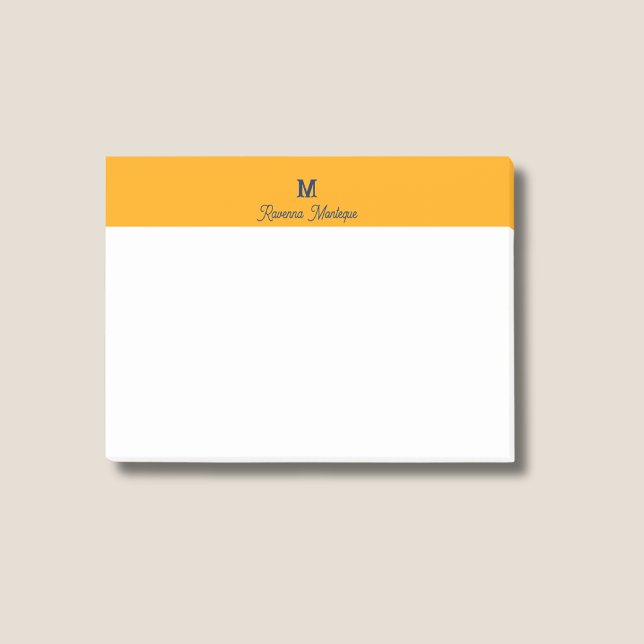 Lavender Modern Personalised Name Letter Monogram Post-it Notes (Creator Uploaded)