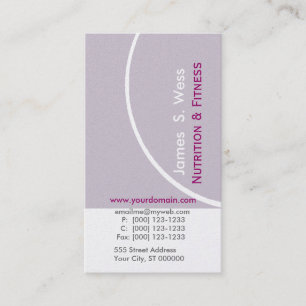 Lavender Modernist Pre-Made Custom Business Card