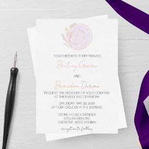 Lavender Monogram Wedding