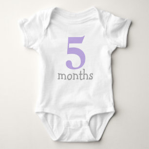 Lavender Monthly Milestones Baby Baby Bodysuit