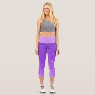 "LAVENDER MOON" HIGH-WAIST CAPRI LEGGINGS